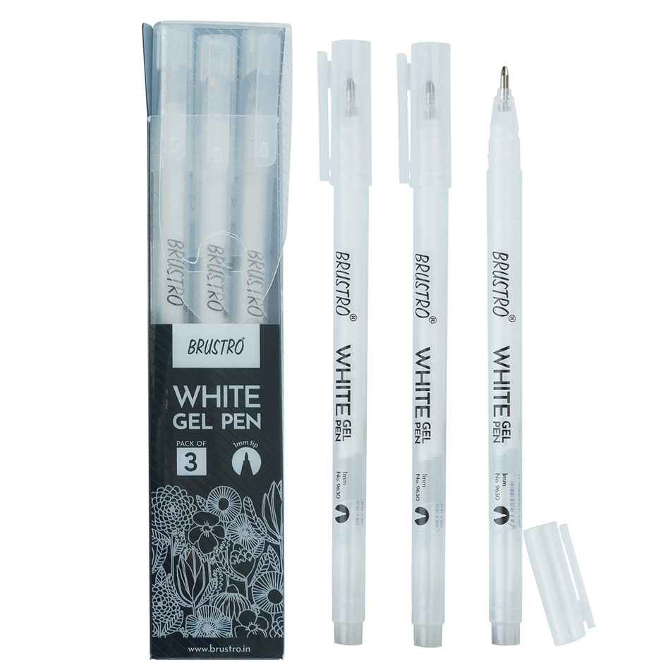 Brustro White Gel Pen Set Of 3