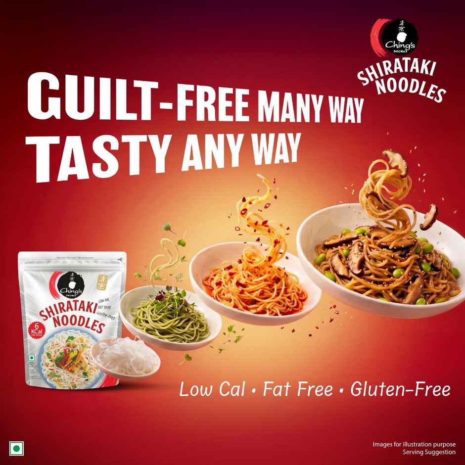 Ching's Secret Shirataki Noodles | Only 6 kcal per Serve, Low Calorie, Made from Konjac Flour 