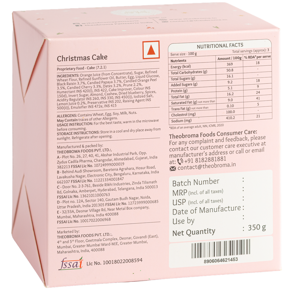 Theobroma Christmas Plum Cake