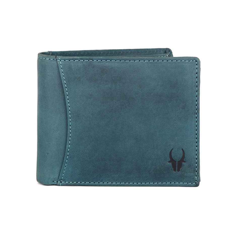 Wildhorn Men's Solid Genuine Leather Wallet and Belt Combo | Blue - Free Size