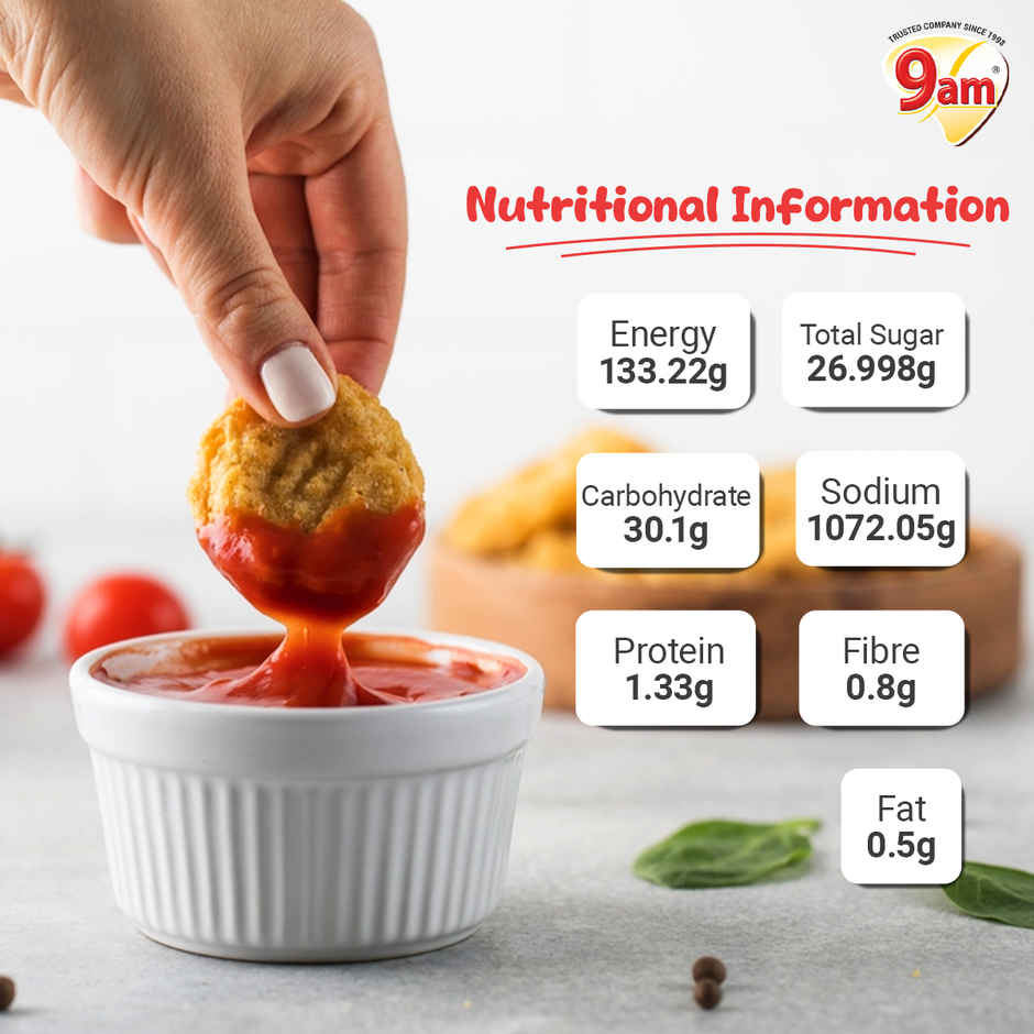 9am Tomato Ketchup, Natural, Tangy, Perfect for Snacks & Breakfast
