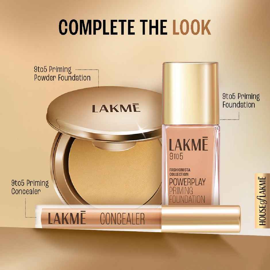 Lakme Powerplay Priming Powder Foundation, 3-in-1, Lasting Matte, Dry/Oily Skin, Natural Almond