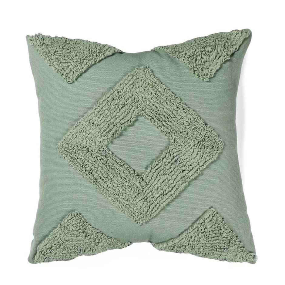 Sashaa World Loop Tufted Cushion Cover | Green