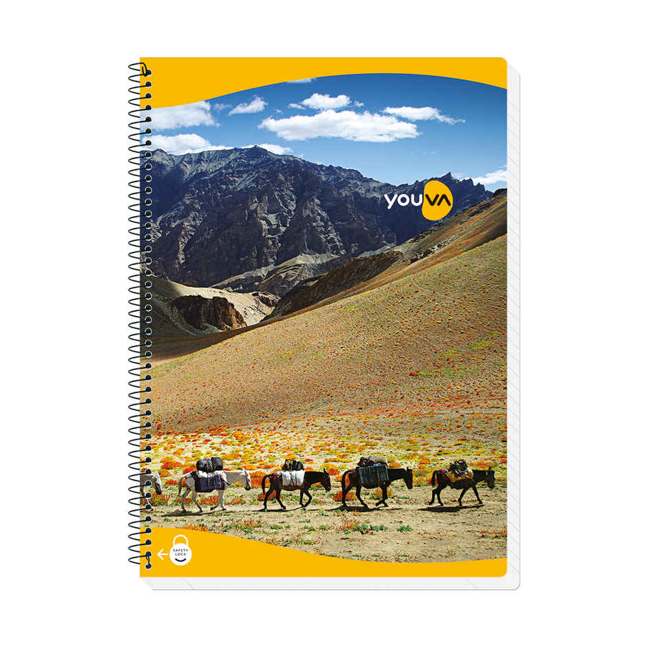 Navneet Youva | Spiral Book fo | A4 Size 21 cm x 29.7 cm | Unruled | 400 Pages (Colour May Vary)