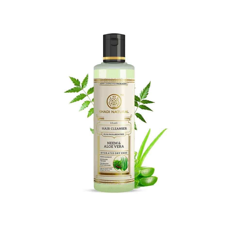 Khadi Natural Neem And Aloe Vera Hair Cleanser | Scalp Clarifying Shampoo | SLS And Paraben Free
