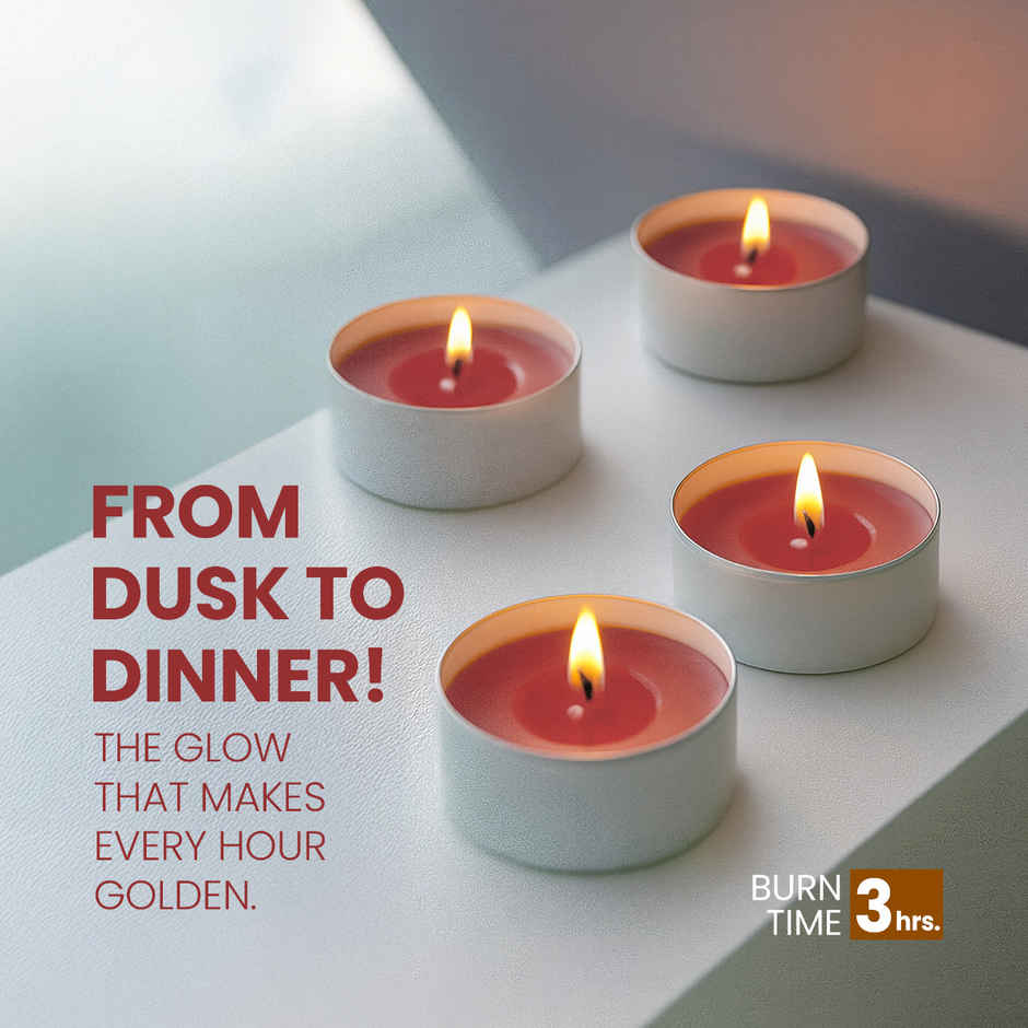 Iris Celeste Rose Gold Scented Tealight Candles | 3Hr Burn Time