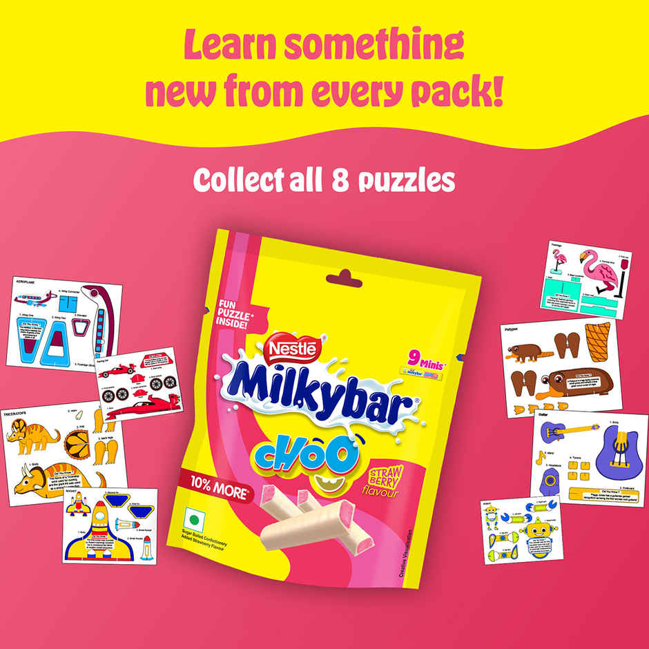 Nestle Milkybar Choo Strawberry Flavour Sharebag Combo