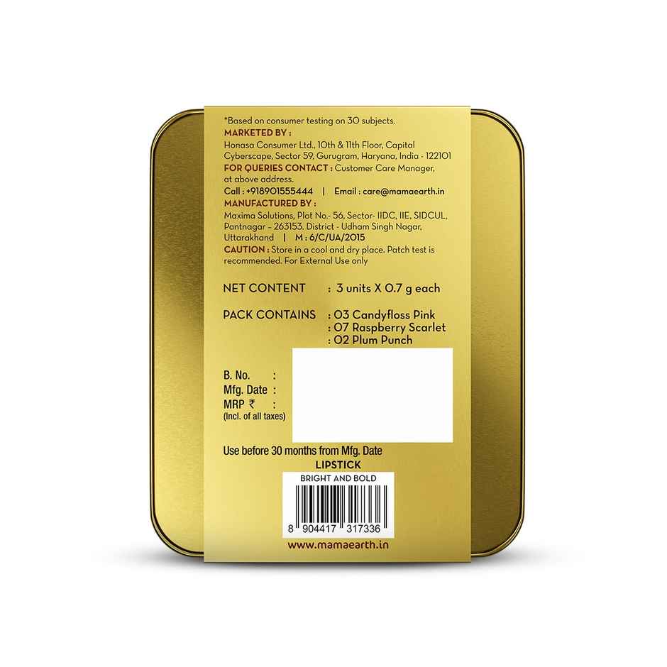 Mamaearth Moisture Matte Longstay Lipstick | Bright and Bold