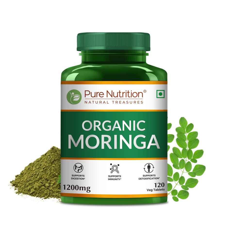 Pure Nutrition Organic Moringa 1200Mg 120 Tablets