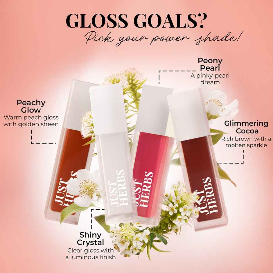 Just Herbs Serum Infused Lip Gloss (Soft Lush) | Long-Lasting Shine