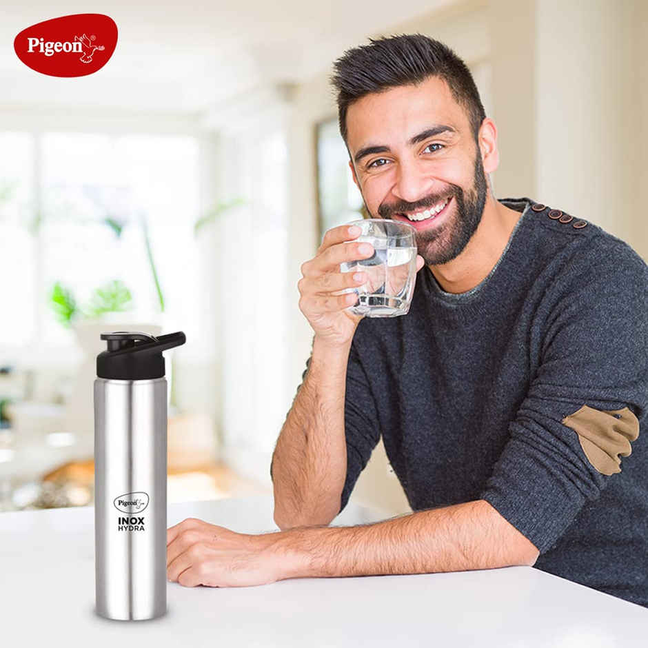Pigeon Inox Hydra Stainless Steel Water Bottle | 900 ml | Pack of 2