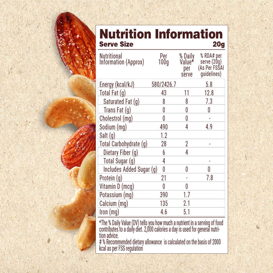 MOM Protein Party Mix | Almond, Cashew, Peanut