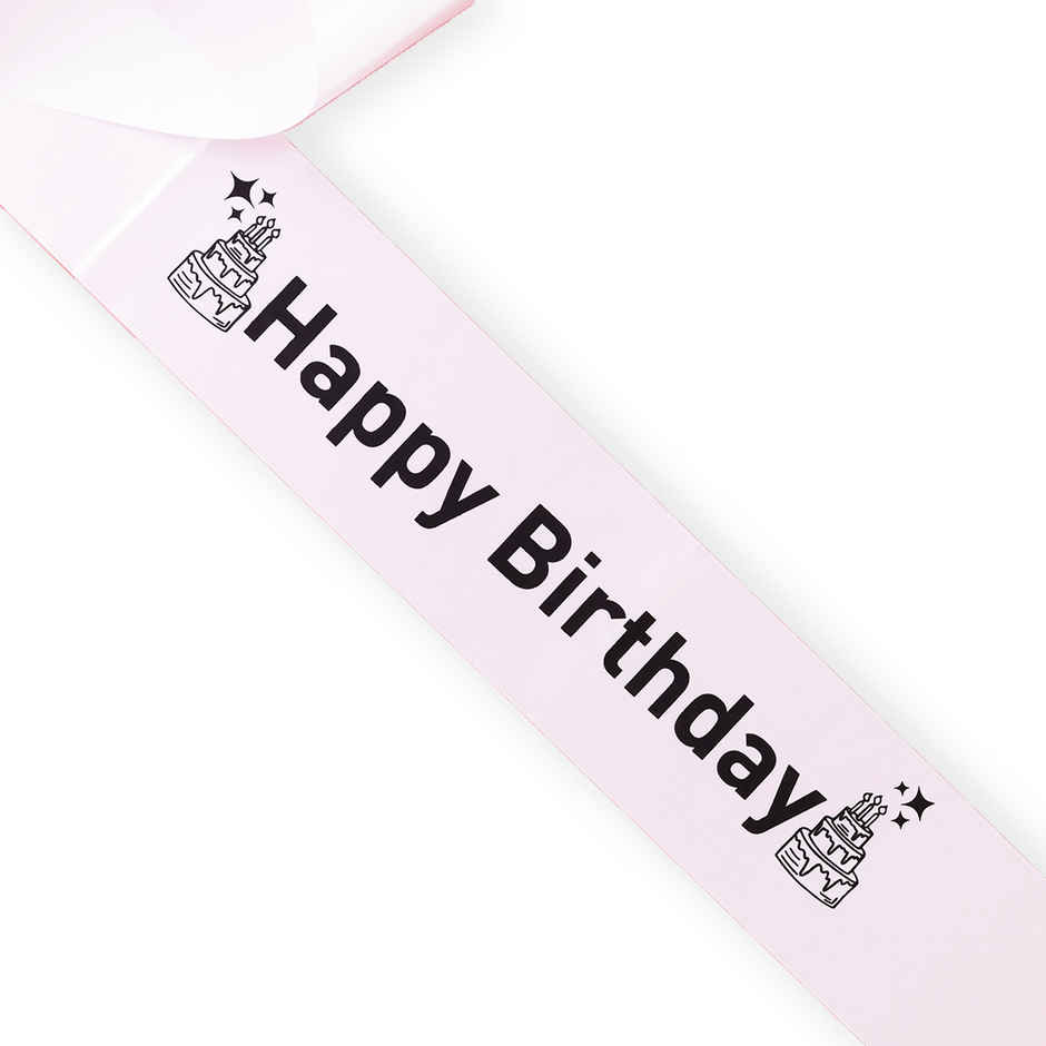 Happy Birthday Sash | Party Celebration Decoration | Black & Gold | Oye Happy