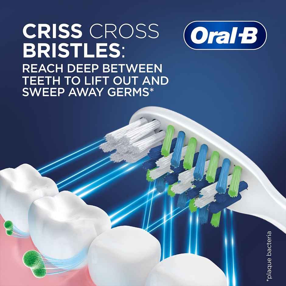 Oral-B Criss Cross Soft Toothbrush, Buy 2 Get 1 Free, Manual Toothbrush, For Adults