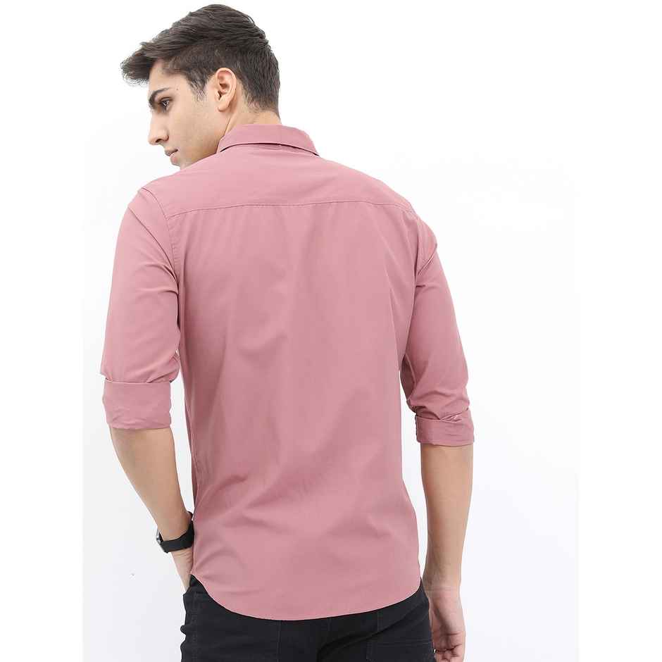 Ketch Men Solid Slim Fit Casual Shirt | Pink | L