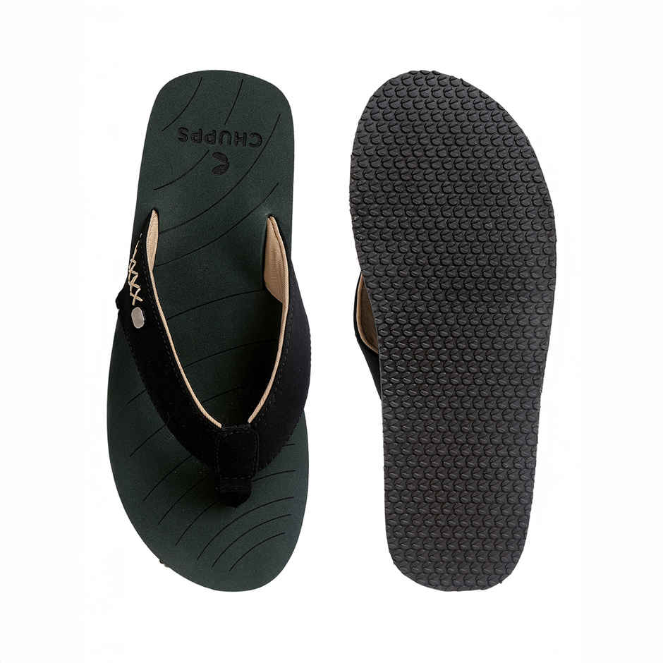 Chupps Men's X-Flex Olive & Green Flip Flops - UK8