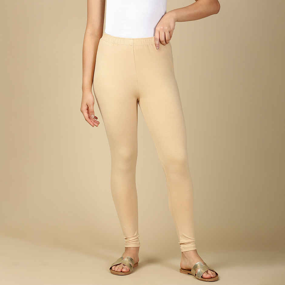 PYNK By Lux Cozi Women Flexi-fit 360 Stretch Ankle Length Premium Cotton Leggings| Skin | Free Size
