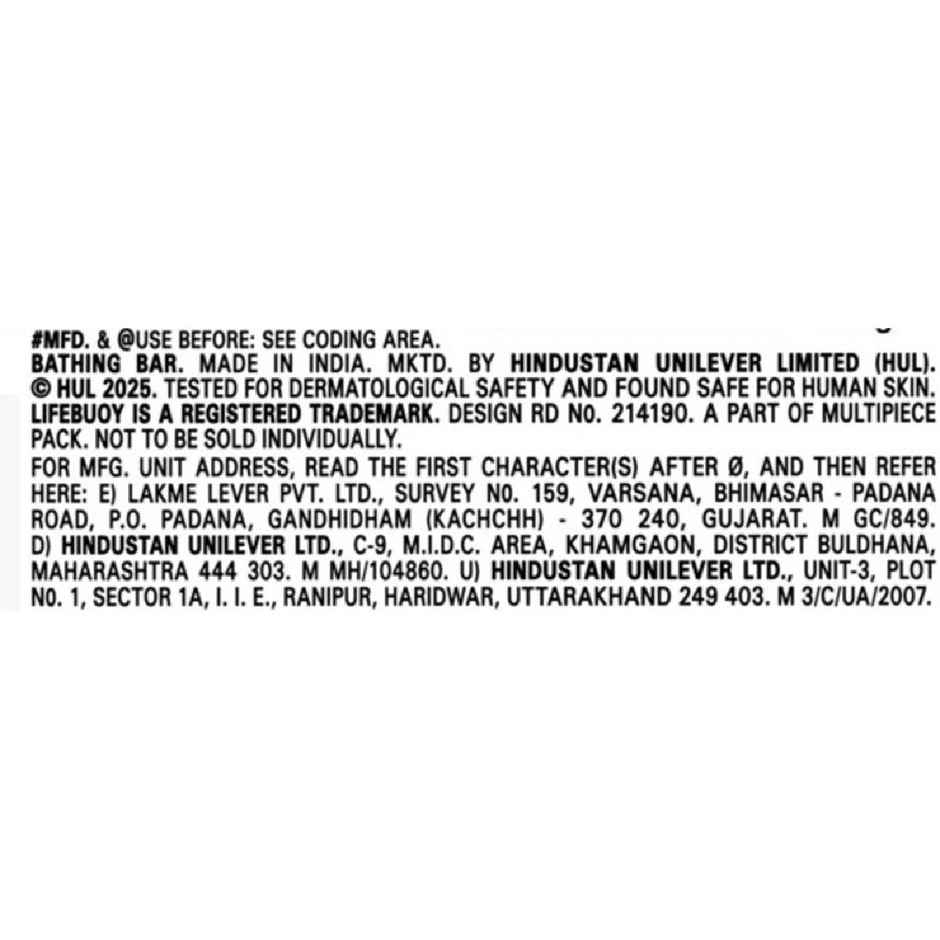 LIFEBUOY Ice Bath Soap Bar, with Menthol, Cool Sense Actives, 125g X 5, for Instant Cooling