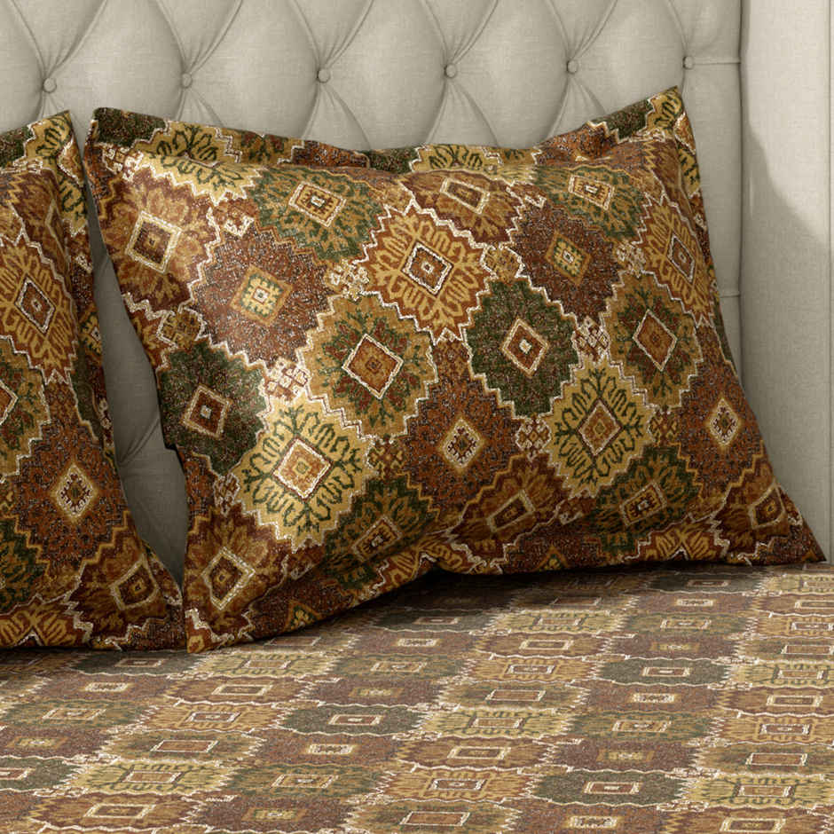 HOMES Microfiber Printed Multicolor 2 Pillow Covers | 17 x 28 in