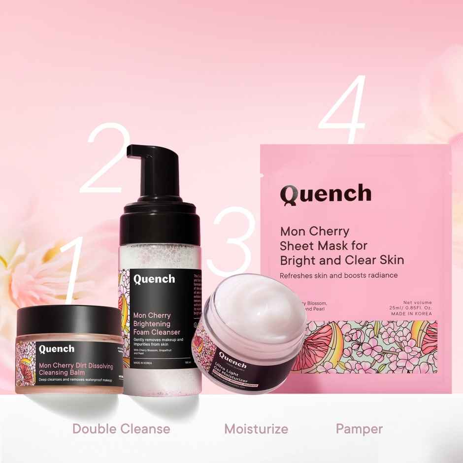 Quench Dirt Dissolving Cleansing Balm Korean Makeup Remover & Face Cleanser with Cherry Blossom