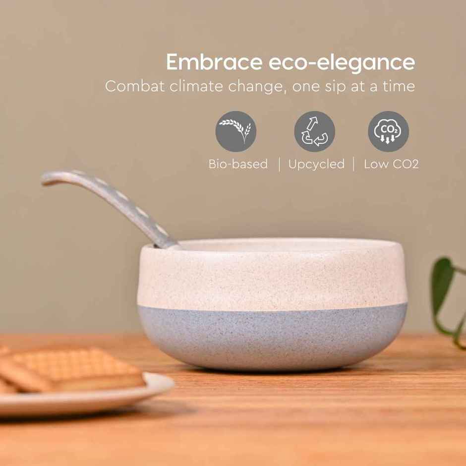 Eha Soup Bowls & Spoons | 250 ml | Set Of 6 - Multi Color