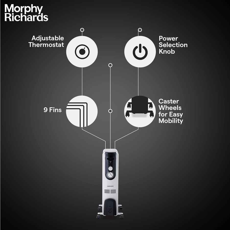 Morphy Richards Ofr 09 Fin 2000 Watts Room Heater (Grey)