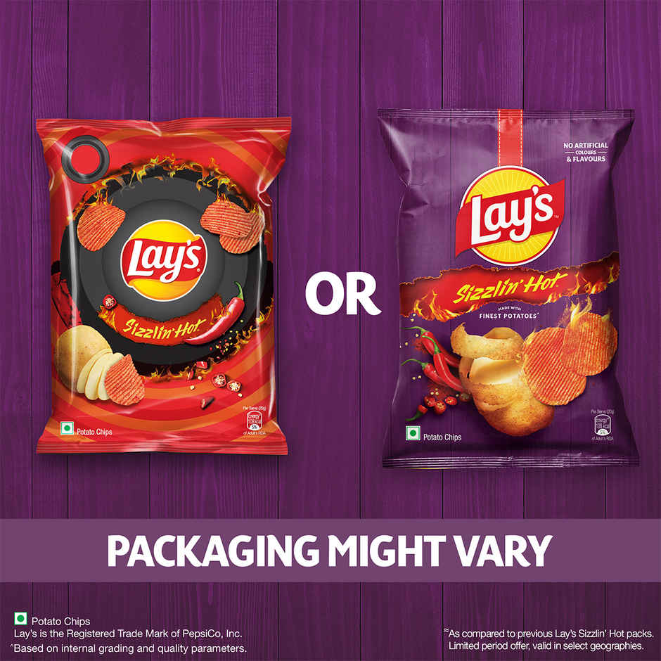 Lay's Potato Chips - Sizzling Hot Spicy Flavour Combo  