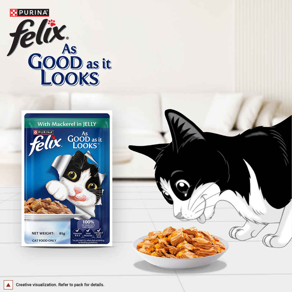 Felix Mackerel Jelly Wet Cat Food Adult | Complete & Balanced