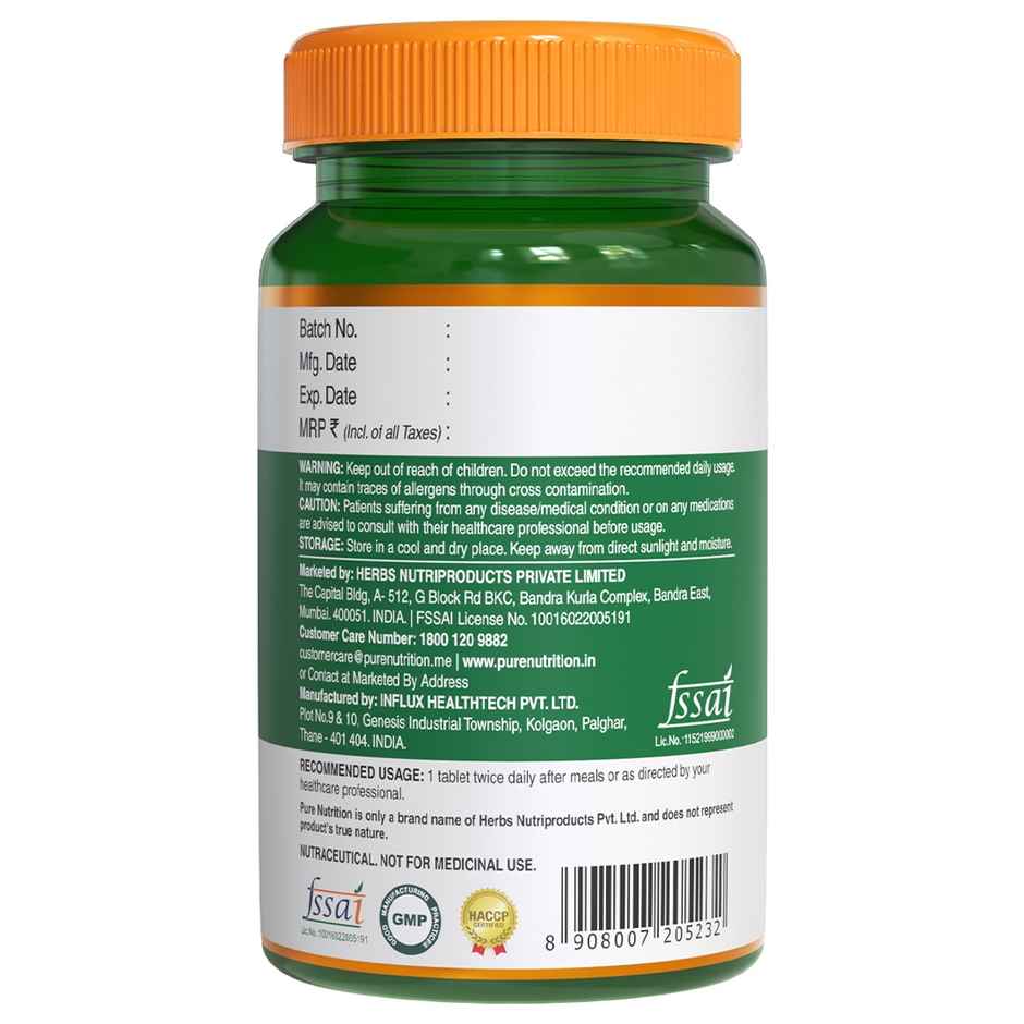 Pure Nutrition VEGan Glucosamine Msm With Boswellia - 60 VEG Tablets