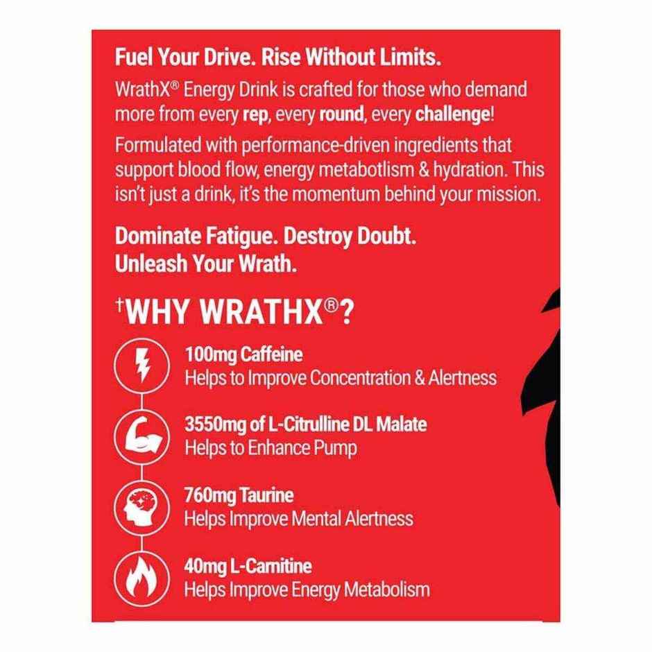 MuscleBlaze Wrathx Zero Sugar Energy Drink Frostbyte