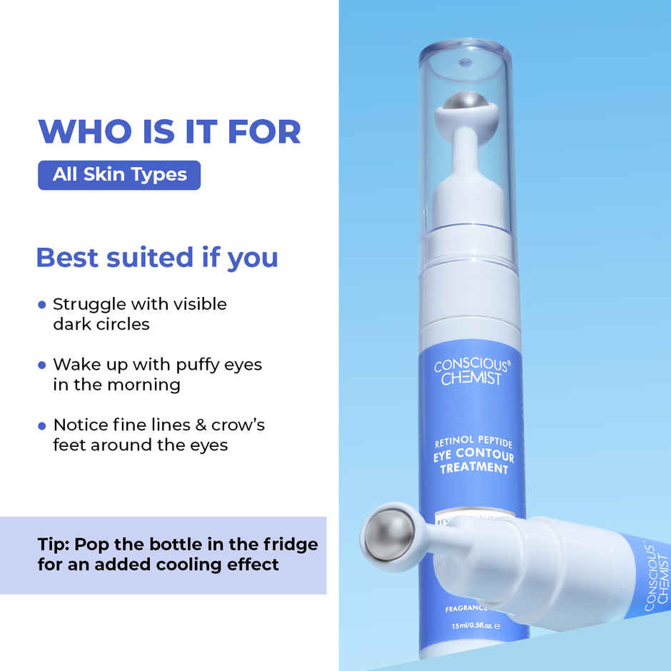 Conscious Chemist Retinol Peptide Under Eye Cream (Serum) For Dark Circles & Puffines