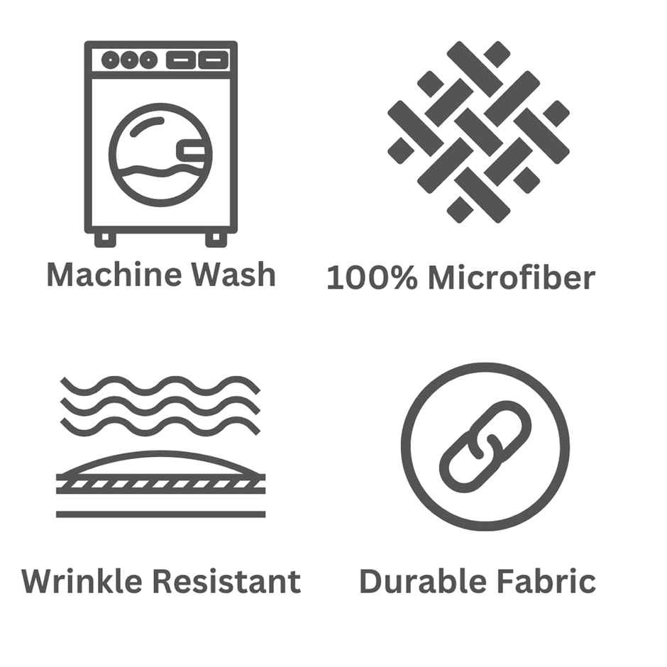 Dream Living Spread Microfiber Double Bedsheet | 120 Gsm With 2 Pillow Cover