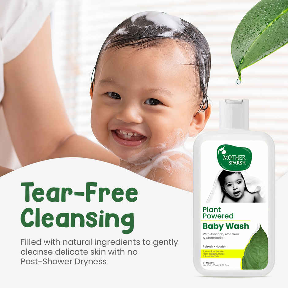 Mother Sparsh Plant Powered Natural Hydrating Baby Wash With Avacado Oil & Coconut