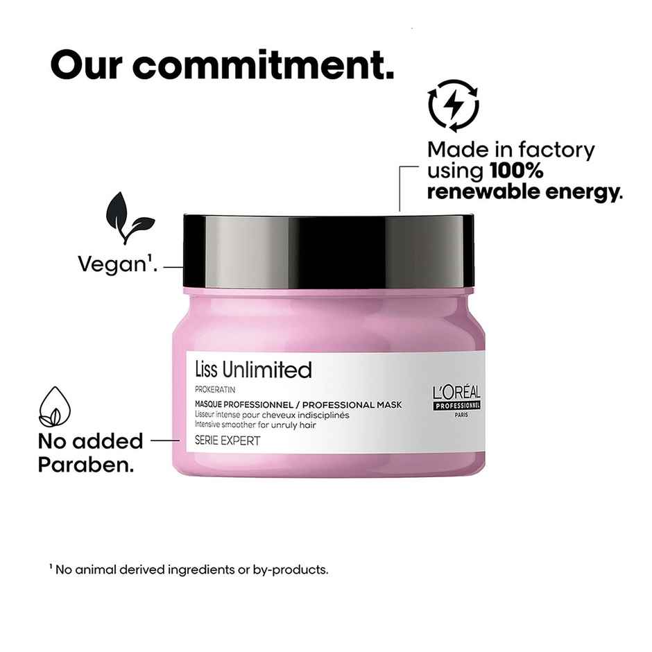 L'Oréal Professionnel Liss Unlimited Shampoo(300ml), L'Oréal Professionnel Liss Unlimited Mask(250ml) & L'Oréal Professionnel Liss Unlimited Serum(125ml) () Combo