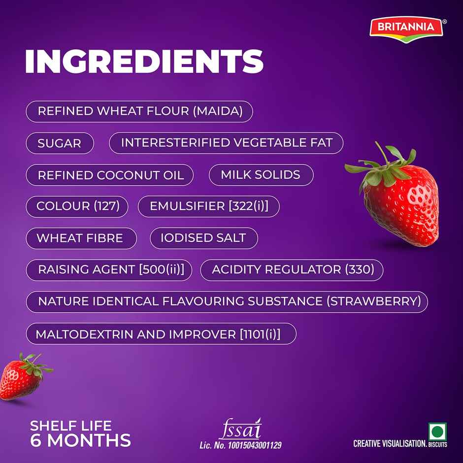 Britannia Treat Rich Creme Strawberry Flavoured Wafers | Combo