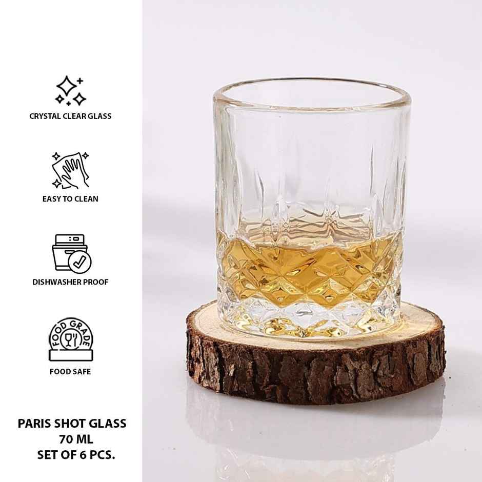 Paris Shot Glass | SKB3639 | 70 ml | Set of 6 | Sanjeev Kapoor