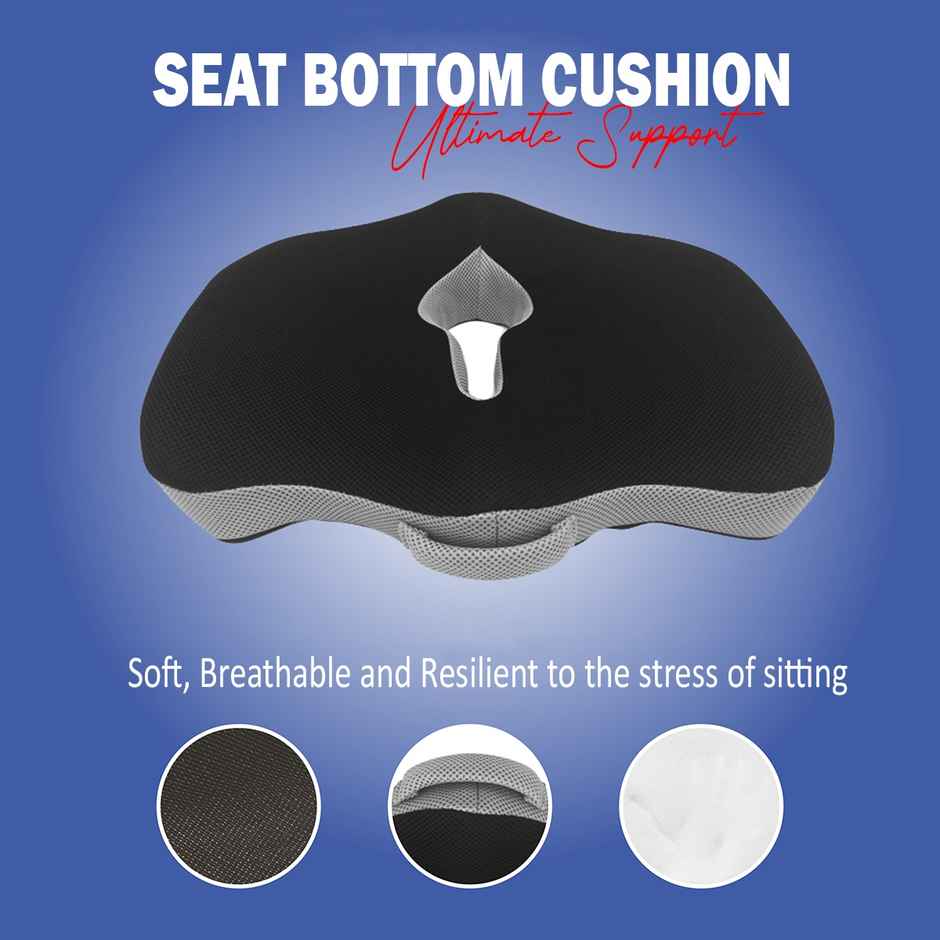 Crab Seat Cushion | Ultimate Ergonomic Support & Sciatica Relief for Home, Office & Car Comfort