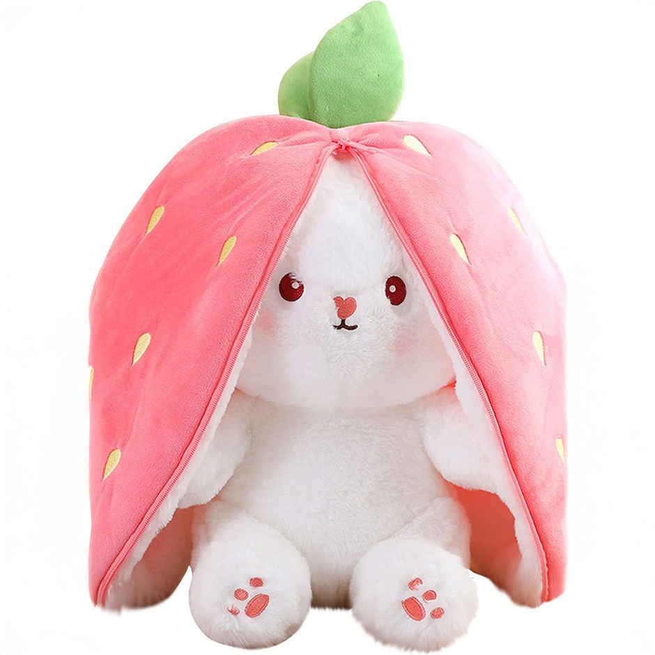 Babique Reversible Carrot Plush Soft Toy Cute Kids Animal Home Car Decor Kids Birthday Boys/Girls/Baby (Pink) 25 cm
