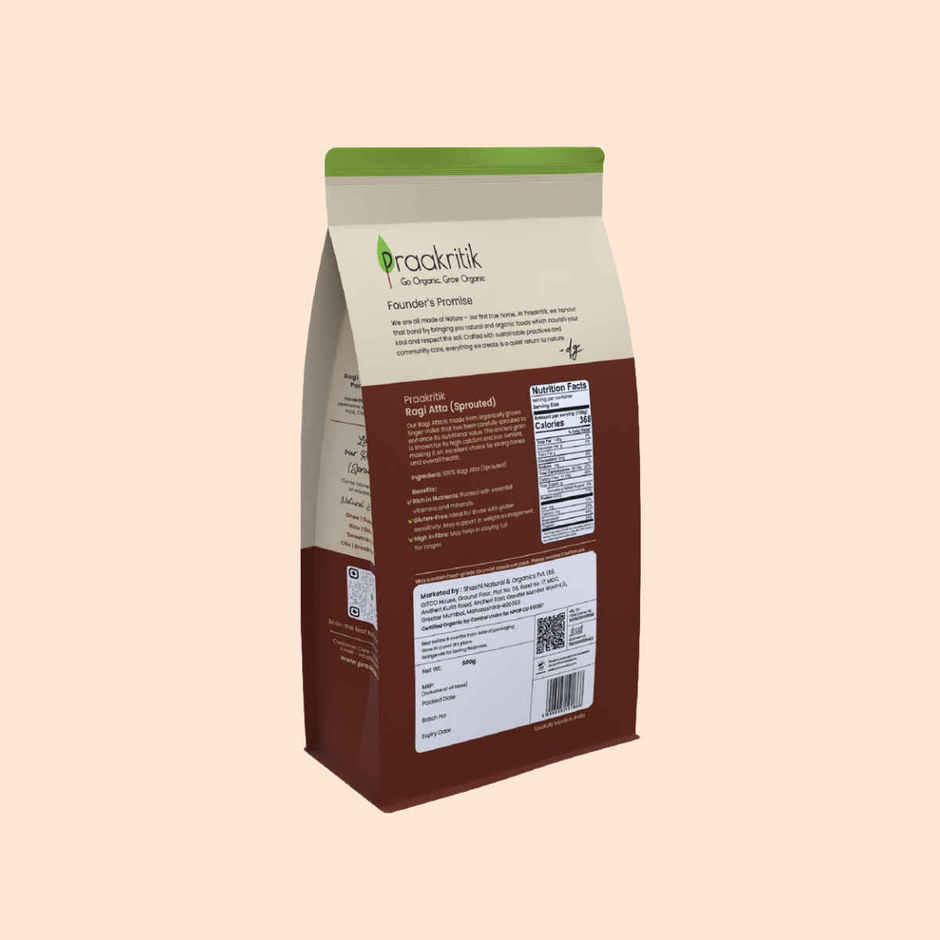 Praakritik Organic Sprouted Ragi Atta