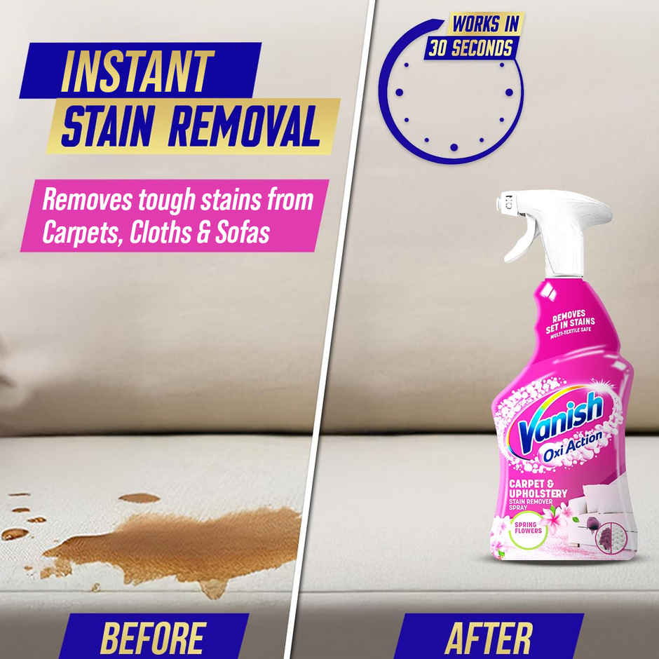 Vanish Oxi Action Instant Stain Remover Spray for Carpets, clothes & Sofas