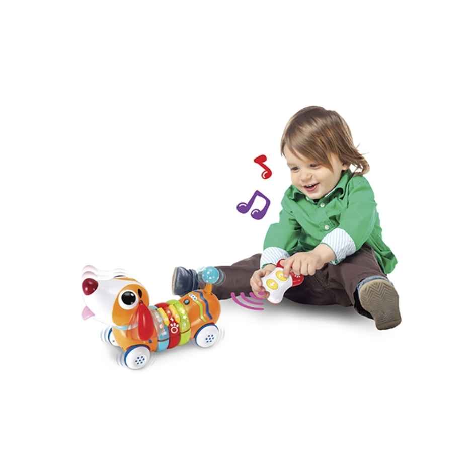 WinFun Walk with Me Puppy, Remote Control Rainbow Puppy for Kids, 18M+