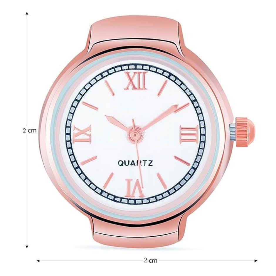 Fashion Frill Women's Romen Ring Watch Watch Rose Gold Onesize