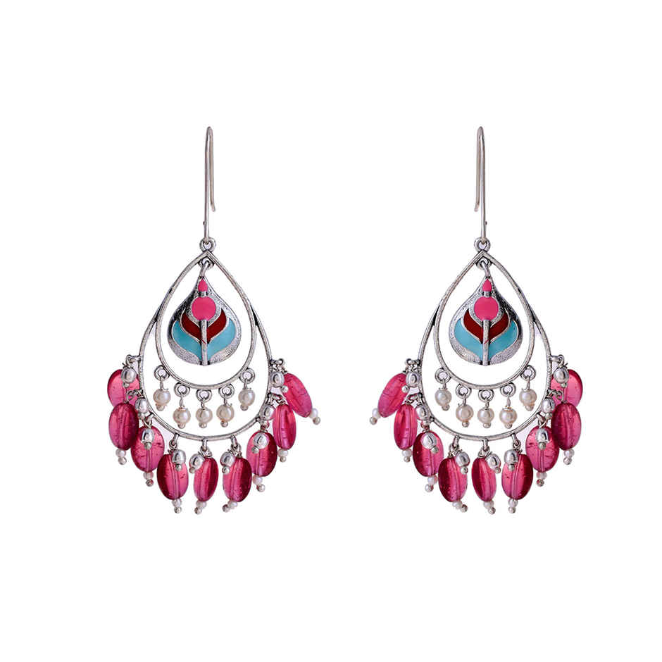 Voylla Bagh E Fiza Coloured Beads Earrings