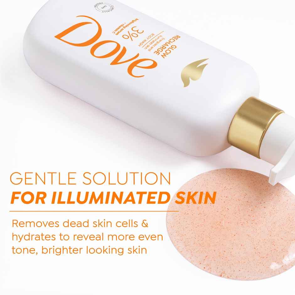 Dove 3% Brightening Serum + Vitamin C Glow Recharge Serum Body Wash