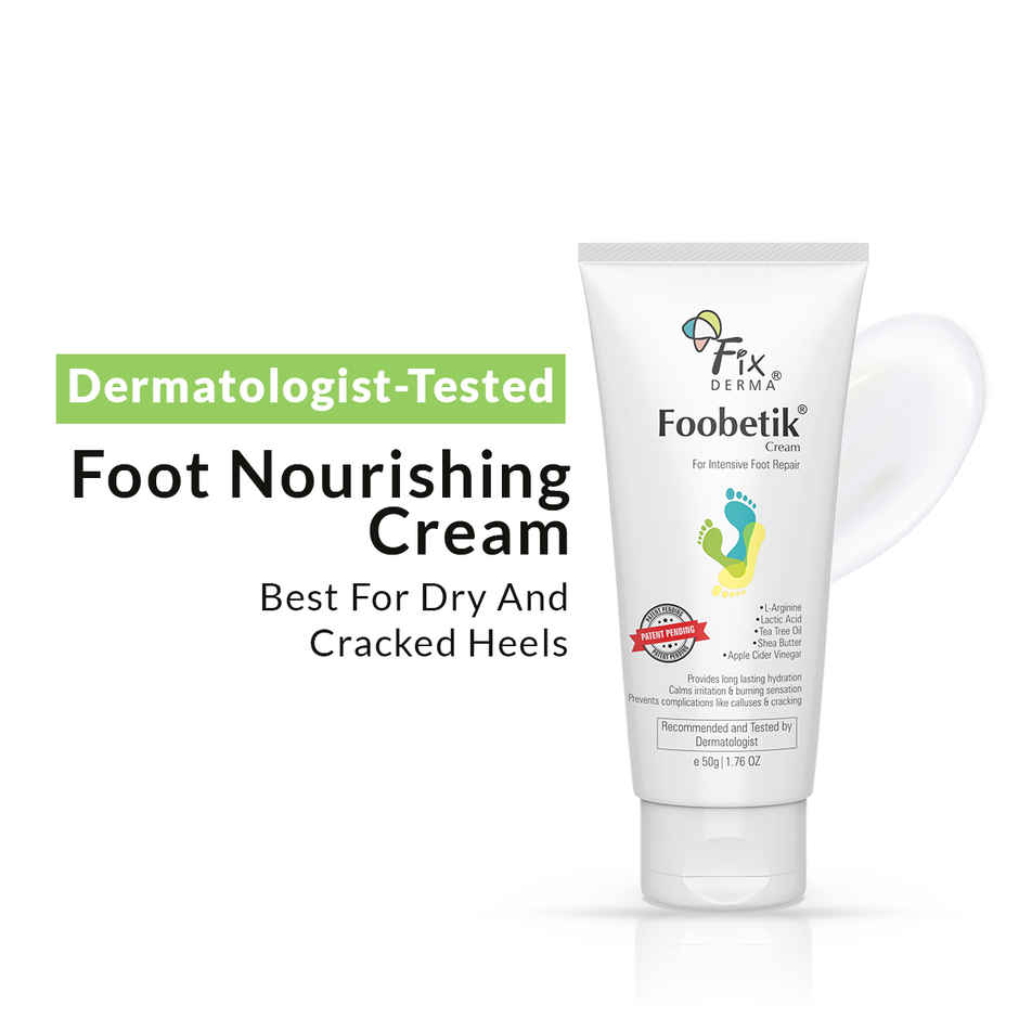 Fixderma Foobetik Foot Cream for Diabetic, Dry & Crack Heel, Moisturizes & Repair Feet