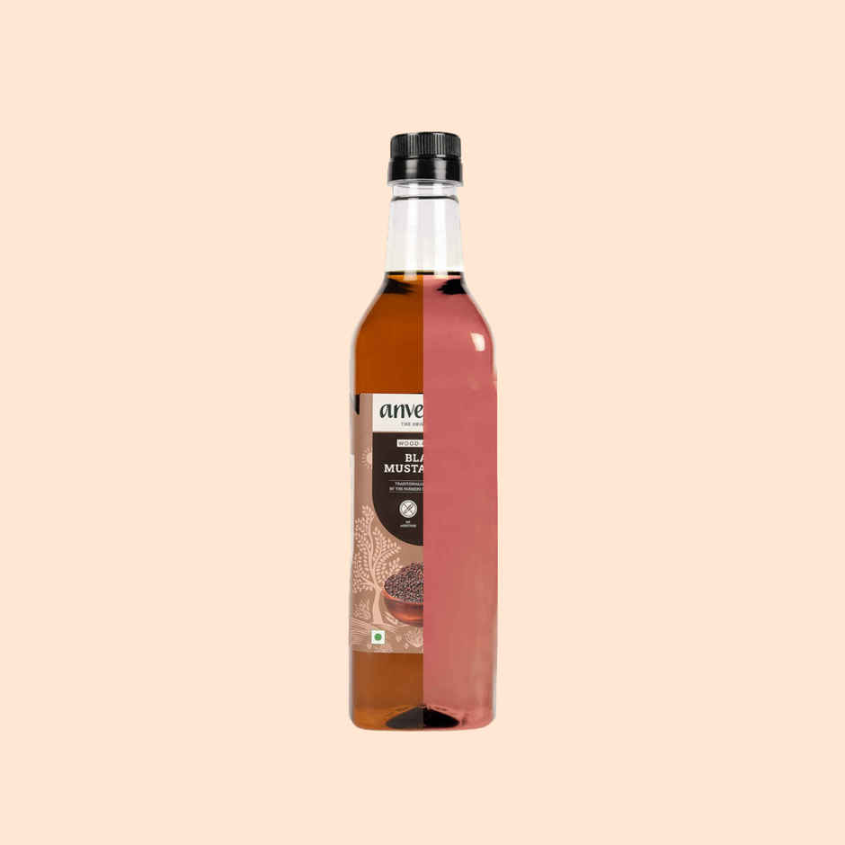 Anveshan Mustard (Sarson) Wood Cold Pressed Oil | Bottle