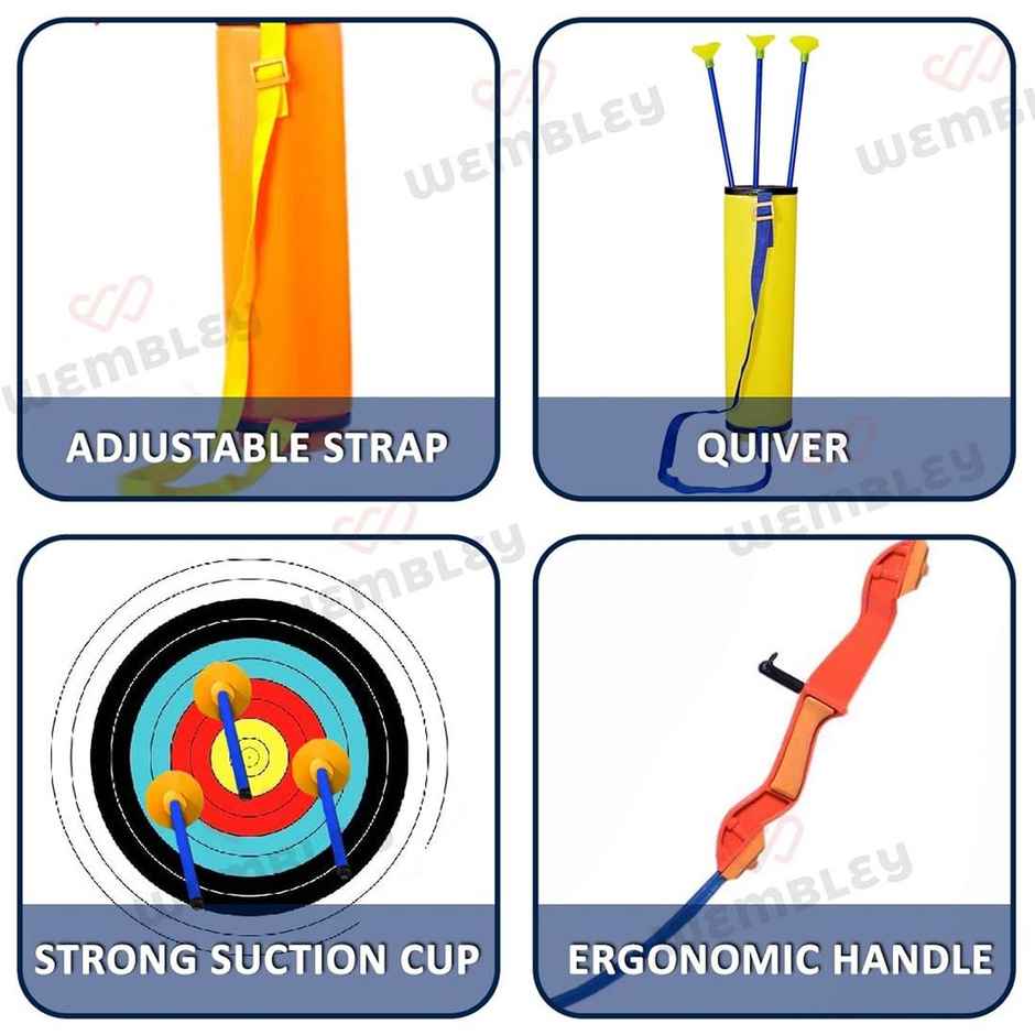 Wembley Bow and Arrow Archery Set for Kids and Adults - Includes Target Board