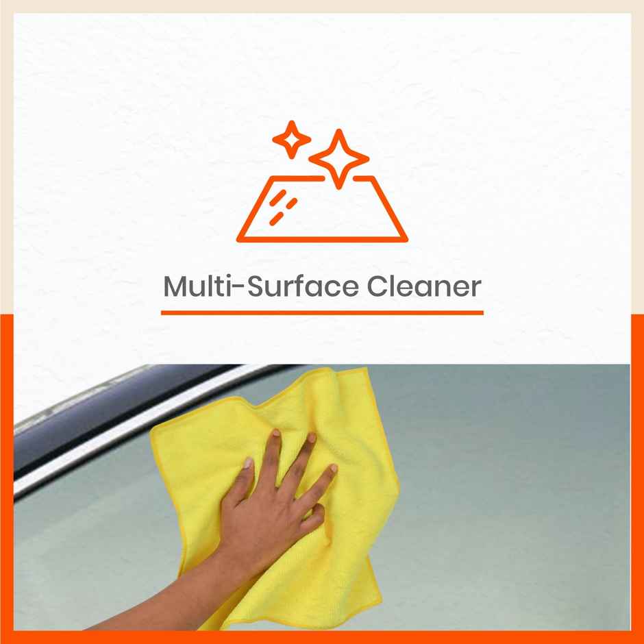 Bathla Micro Fiber Cleaning Cloth - Pack of 2 | Multipurpose | Yellow