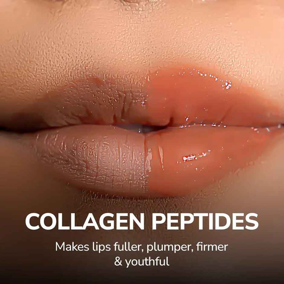 Mila Beaute Peptide Infused Lip Gloss | Hyaluronic Acid & Vitamin E | Non-Sticky | Chai Latte