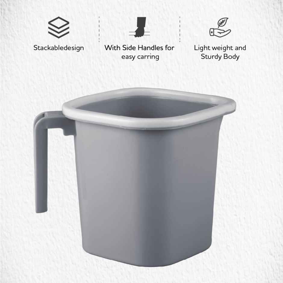 Ratan Plasticware Premia Pack of 1 Mug 1.5L -Daiso Grey